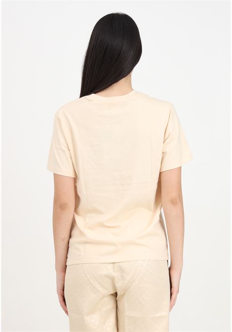 Beige short sleeve t-shirt for women MONOGRAM TREFOIL TEE ADIDAS ORIGINALS | IS3868.